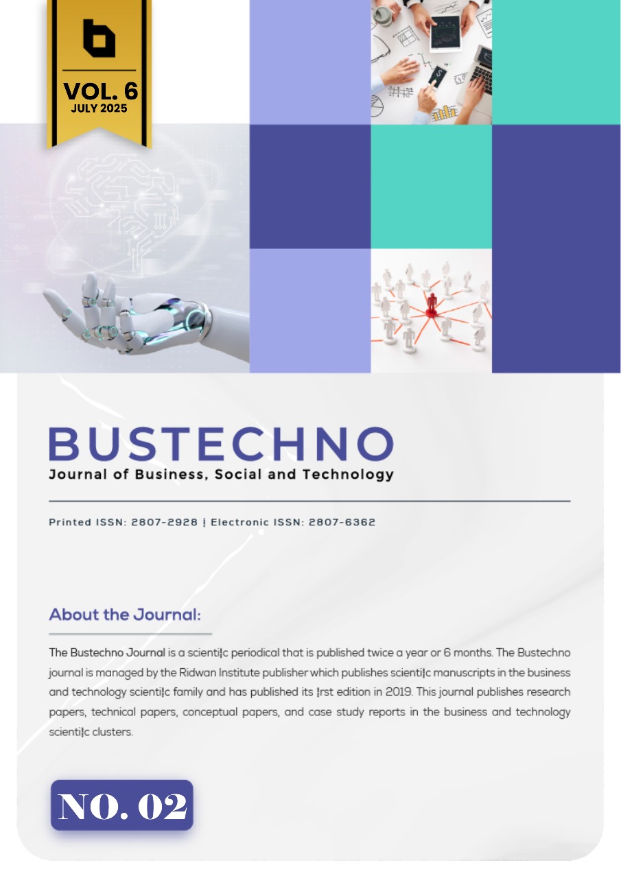 					View Vol. 6 No. 2 (2025): Journal of Business, Social and Technology
				